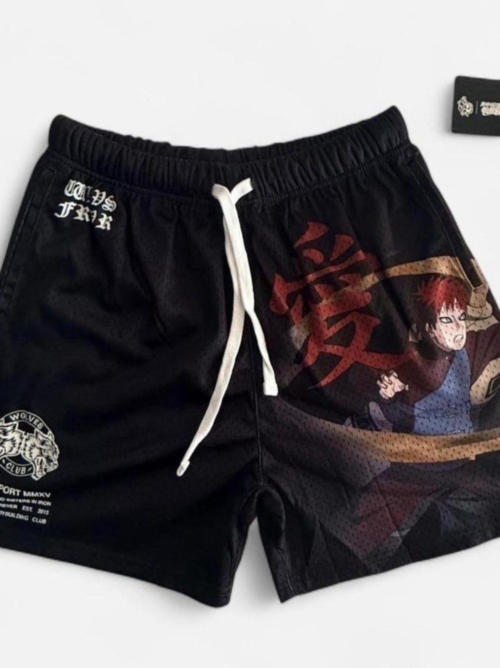 Darc Sport Naruto Garra Mesh Shorts Wolf Gray Size Large NWT